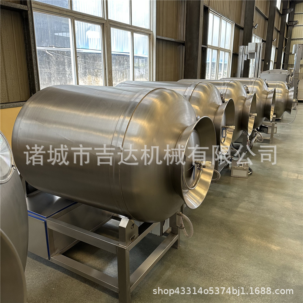 自动出料300型鸡鸭鹅真空滚揉机 变频调速无骨鸡爪呼吸式滚揉机 - 图0