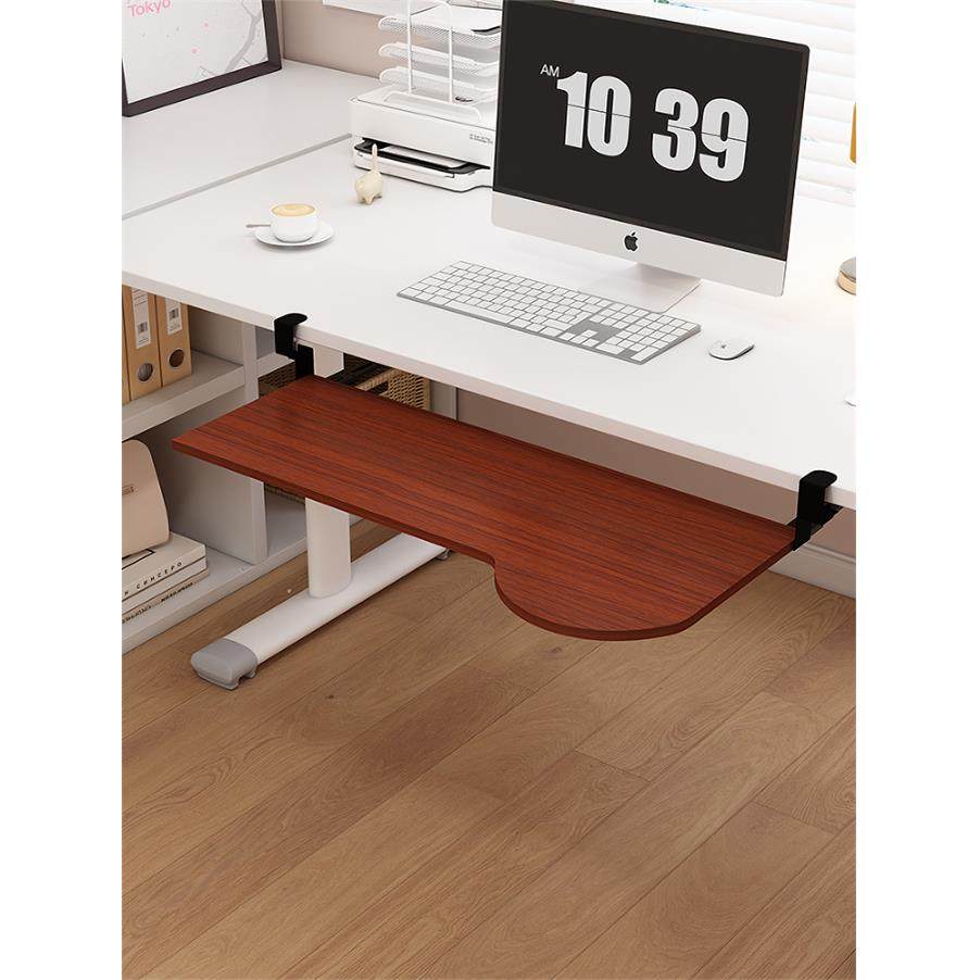 免打孔键盘托架加高笔记本夹桌抽拉木质静音收纳架抽屉定制免安装,淘宝优惠券,粉丝福利购,淘宝优惠卷