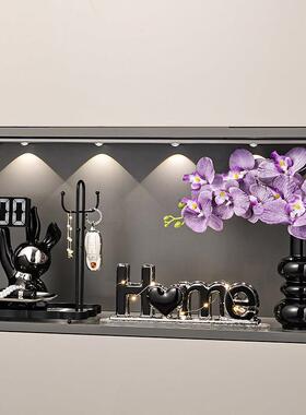 玄关放钥匙的收纳盒摆件轻奢鞋柜门口进门入户走廊锁匙客厅装饰品