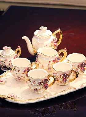 欧式茶具套装客厅茶几摆件陶瓷家居装饰品创意礼S品送闺蜜结婚礼