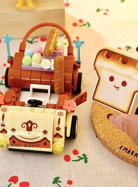 高级小众感汉堡车果汁车居家w装饰卧室玄关电视柜创意桌面摆件乔