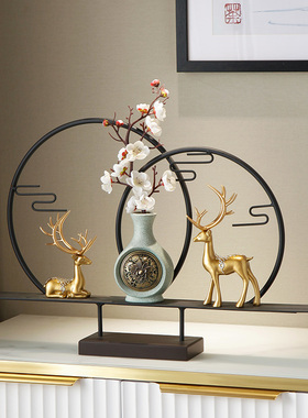 现货新中式福鹿摆件创意家居客厅电视书柜摆设禅意茶室办公室软装