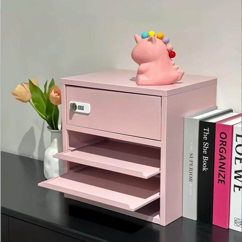 桌面信盘克维索文件收纳玄关抽屉式分层首饰化妆品盒置物架密码柜,淘宝优惠券,粉丝福利购,淘宝优惠卷
