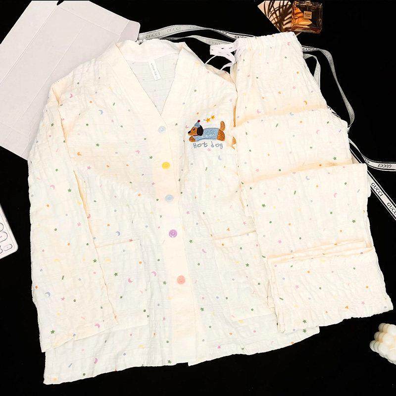 云朵棉卡通月子服夏季薄款产后带胸垫孕妇睡衣春秋哺乳产妇家居服,淘宝优惠券,粉丝福利购,淘宝优惠卷