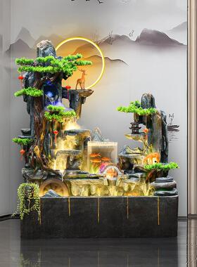 办公室风生水起装饰摆件循环水客厅假山流水喷泉鱼缸乔迁新居礼物