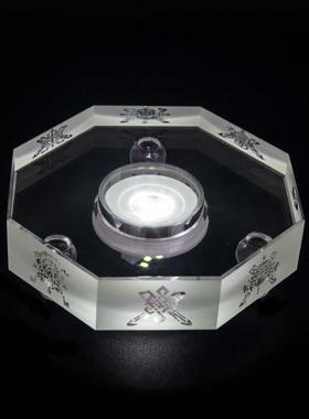 八吉祥水晶发光底座LED多功能七彩发光灯座琉璃佛像舍利塔底座