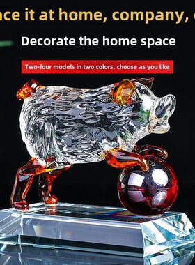 水晶生肖十二属相鼠牛虎兔龙蛇马羊猴鸡狗猪定制工艺礼品装饰摆件