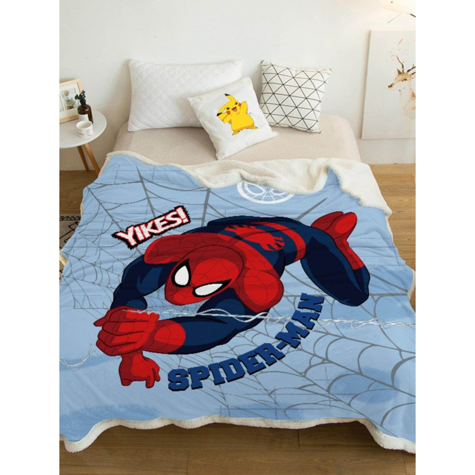 蜘蛛侠儿童毯加厚盖毯午休小毯披肩腿毯学生宿舍珊瑚丝绒秋冬,淘宝优惠券,粉丝福利购,淘宝优惠卷