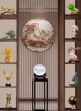 新中式办公室招财摆件家居客厅酒柜装饰品博古架玄关电视柜摆设