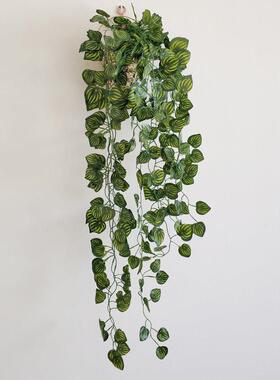 仿真植物墙上挂花篮装饰花店铺装饰品创意奶茶店墙面挂件房间墙壁