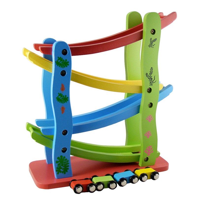 滑翔车大号木制四层轨道溜溜车儿童益智玩具迷你小汽车套装1-3岁,淘宝优惠券,粉丝福利购,淘宝优惠卷