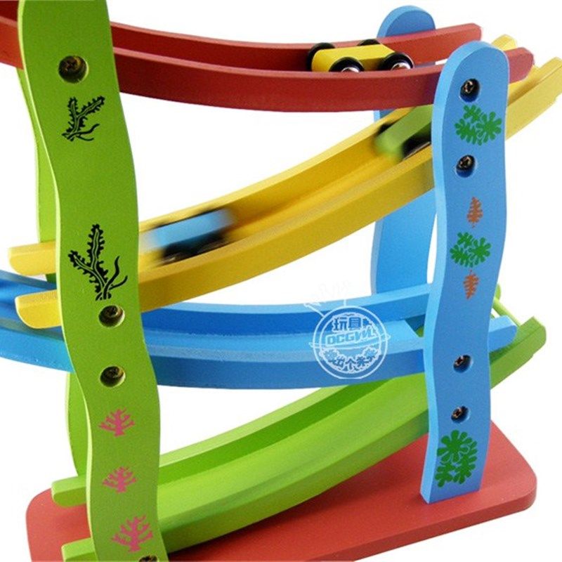 滑翔车大号木制四层轨道溜溜车儿童益智玩具迷你小汽车套装1-3岁,淘宝优惠券,粉丝福利购,淘宝优惠卷