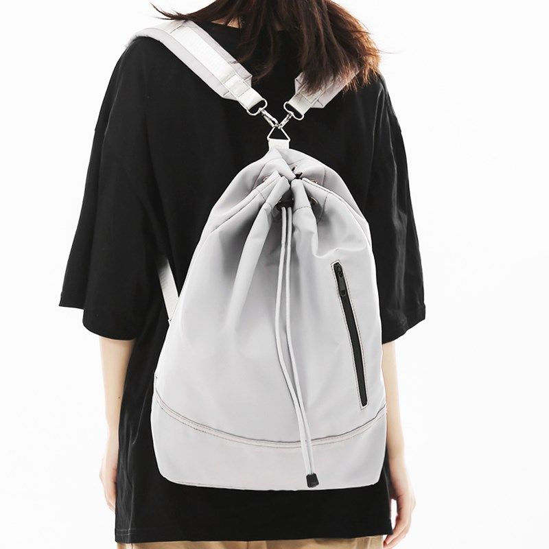 束口抽绳双肩包大容量多功能胸包运动骑行小背包男女轻便简约书包,淘宝优惠券,粉丝福利购,淘宝优惠卷