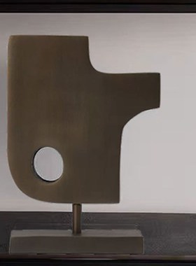 现代简约家居客厅电视柜茶几玄关样板房创意金属几何烛台装饰摆件