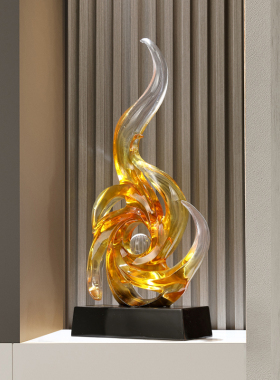 风生水起客厅摆件轻奢高端大气上档次入户玄关客厅酒柜办公室装饰