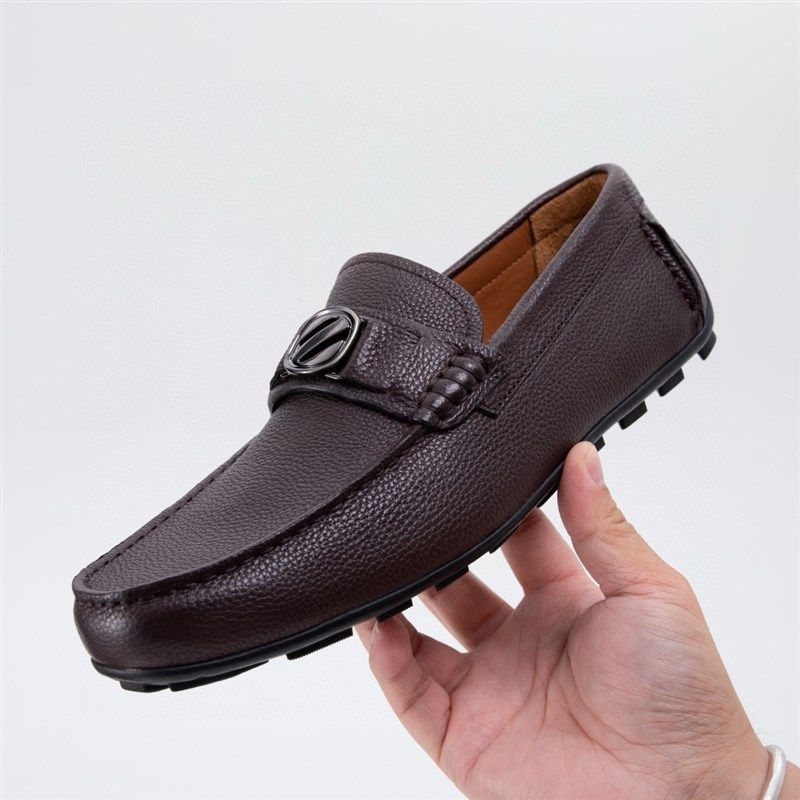 代工厂货源男士圆头低帮休闲商务皮鞋套脚帆船豆豆鞋舒适平底男鞋,淘宝优惠券,粉丝福利购,淘宝优惠卷