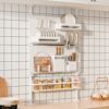 Floor-to-ceiling kitchen shelf hole board multi-functional punch-free cabinet L cabinet under sink window sill dish draining