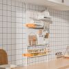 Floor-to-ceiling kitchen shelf hole board multi-functional punch-free cabinet L cabinet under sink window sill dish draining