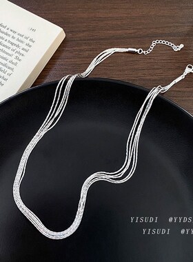 韩版多层蛇骨链项链女清冷温柔颈链优雅气质日常甜美百搭锁骨链潮