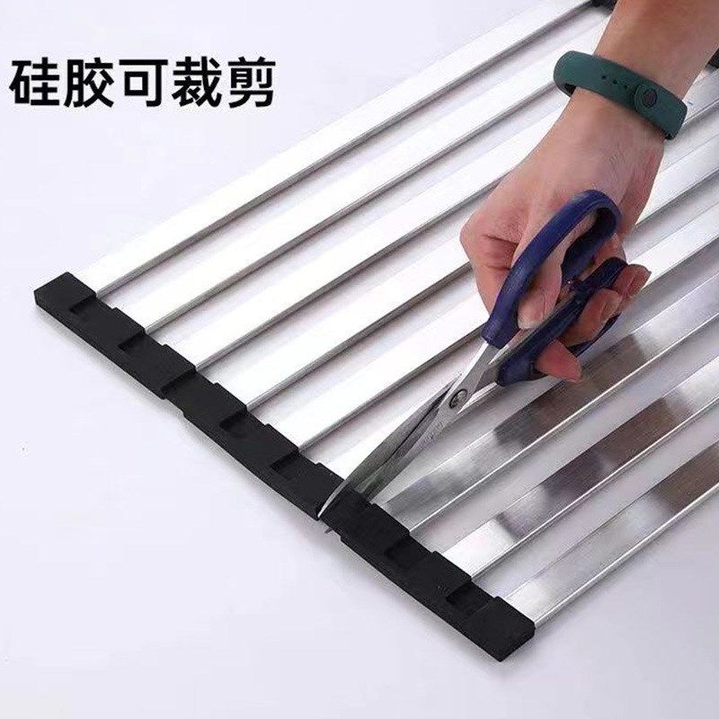 厨房水槽沥水架304不锈钢可折叠洗菜盆滤水卷帘水池沥水篮置物架,淘宝优惠券,粉丝福利购,淘宝优惠卷