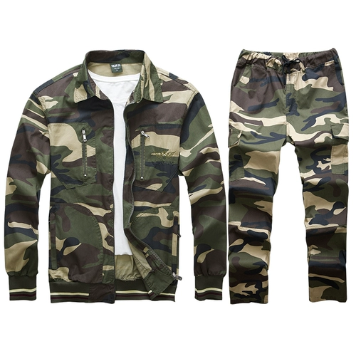 Летний хлопковый тонкий износостойкий камуфляжный комбинезон для работы, защита от ожогов