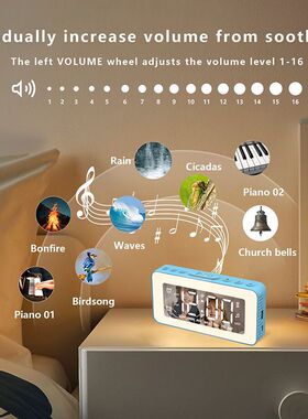 LED electronic clock, children's bedside small alarm clock