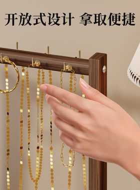 实木大容量首饰手串项链收纳盒