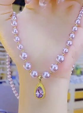 姿茉混合材质圆珠链女不过敏项链