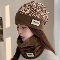 Riding round neck cover with velvet thick anti-chill neck windproof mask winter outdoor electric car warm headscarf cold hat woman