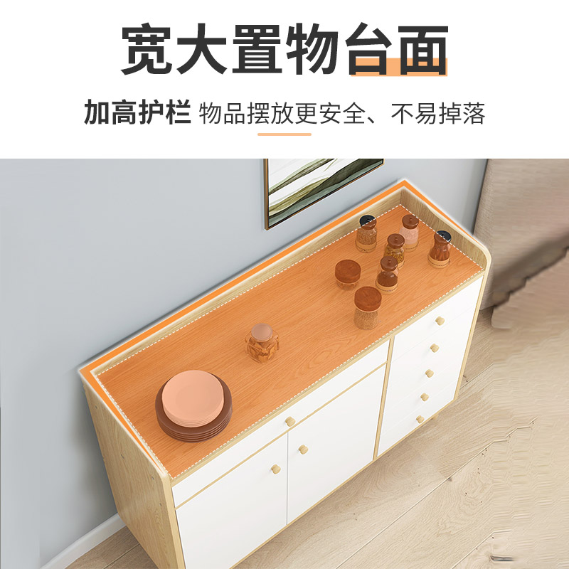 Living room storage cabinet wood bedroom chest of drawers-图1