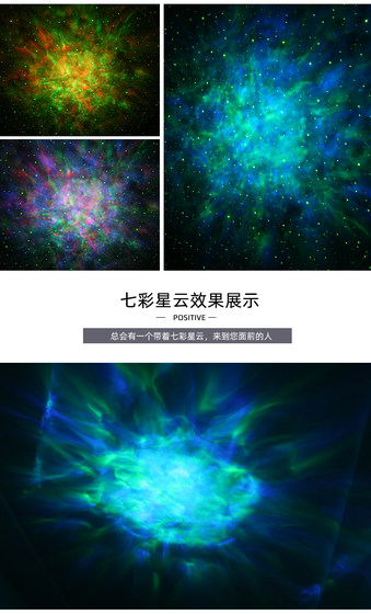 浪漫星空投影灯七彩旋转星空灯满天星ktv氛围灯拾音灯音响小夜灯