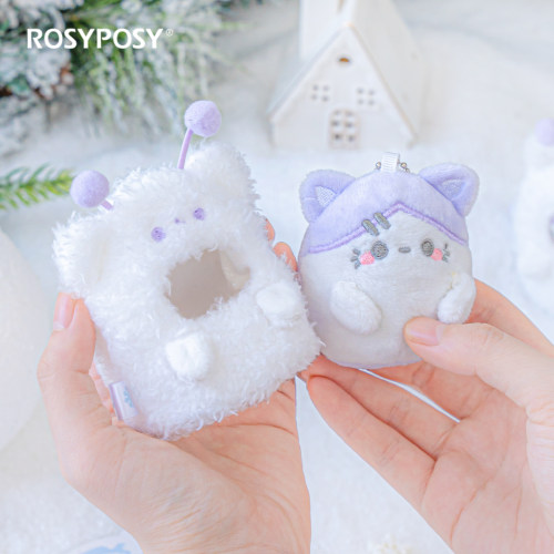 「雪人手玉！掌心宝宝」RosyPosy柔设迷你毛绒挂件公仔8cm包挂饰 - 图1