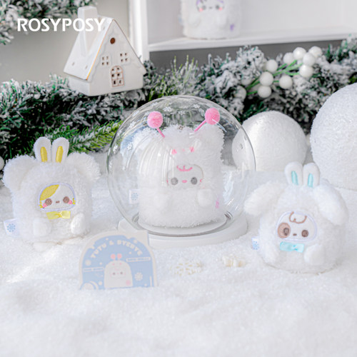 「雪人手玉！掌心宝宝」RosyPosy柔设迷你毛绒挂件公仔8cm包挂饰 - 图3