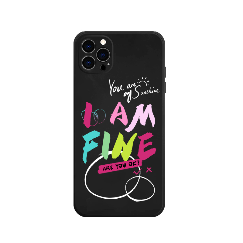 I‘m fine~彩色字母iPhone12promax苹果14/13pro适用nova10华为p50E/mate40小米11opporeno9手机壳vivo荣耀80-图3