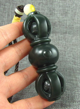 送鉴定证书和田玉法器男士手把件