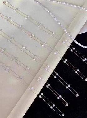 18K黄金天然淡水珍珠满天星项链