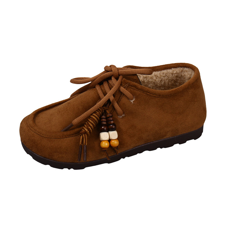 冬季新款复古勃肯鞋女网红舒适豆豆鞋加绒加厚舒适懒人袋鼠鞋棉鞋,淘宝优惠券,粉丝福利购,淘宝优惠卷