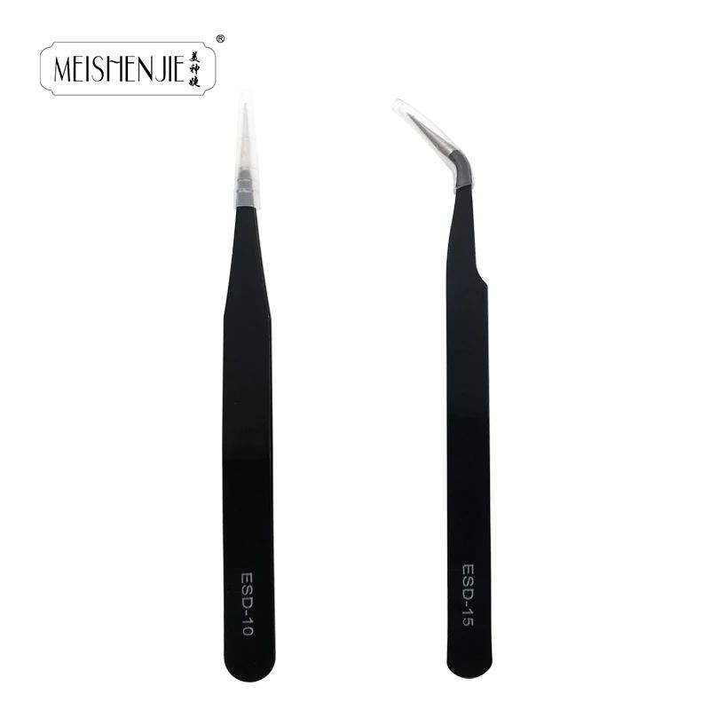 MEISHENJIE 1PC Stainless Steel Curved Straight Eyebrow - 图0