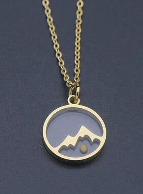Faith can move mounta necklace stainless steel gold plated