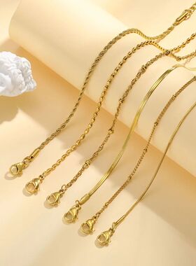 Thin Link Women Bacelet, Stainless Steel 18K Gold Plated