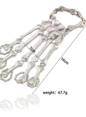 Punk Skull Finge Bacelet Vintage Skeleton Bone Hand Men