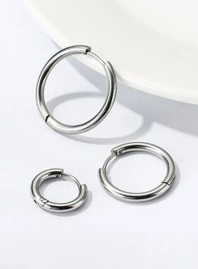 1 pair Women/Man Stainless Steel Small Hoops Earring