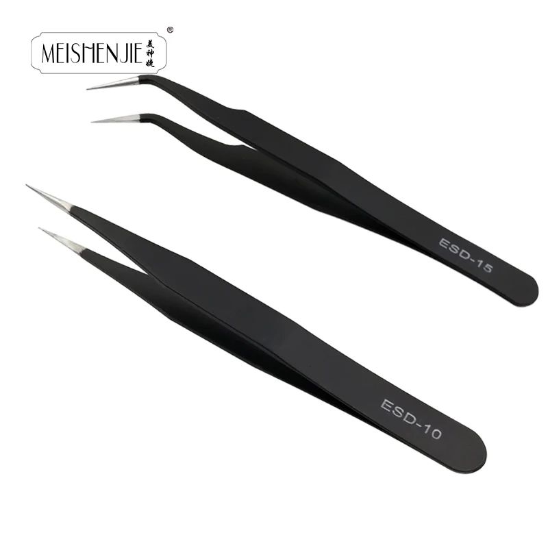 MEISHENJIE 1PC Stainless Steel Curved Straight Eyebrow - 图3