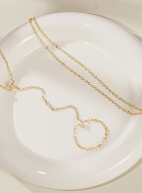 2Pcs Ulta-Thin Chain Finge Bacelet fo Ladies Multiple Layes