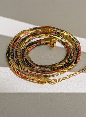 GANEMLY 316L Stainless Steel Snake Chain Necklace New