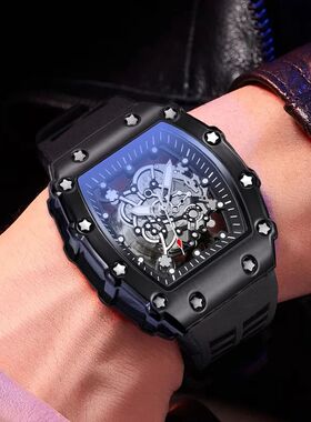 Wine Barrel-Shaped Men's Watch, Light Luxury, Versatile,