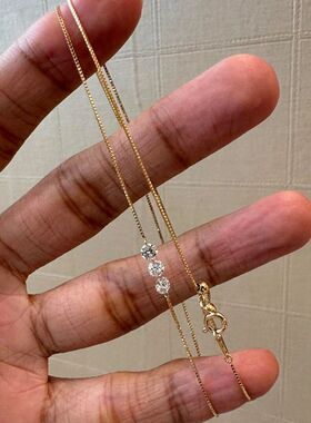 Thee Zicon Thin Necklace fo Women Simple Clavicle chain
