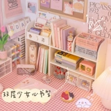 Брендовая простая книжная полка, деревянная система хранения, подходит для студента