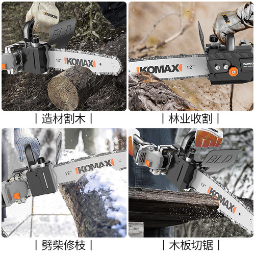 角磨机改装电链锯木工多功能切割家用锯柴迷你小型手持电锯伐木锯 - 图1