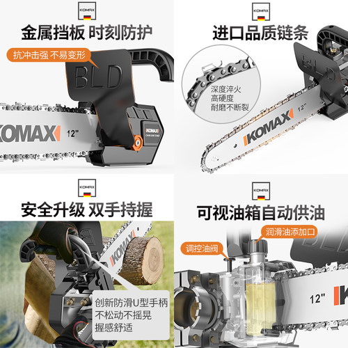 角磨机改装电链锯木工多功能切割家用锯柴迷你小型手持电锯伐木锯 - 图3